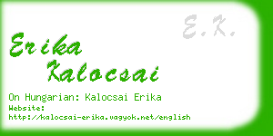 erika kalocsai business card